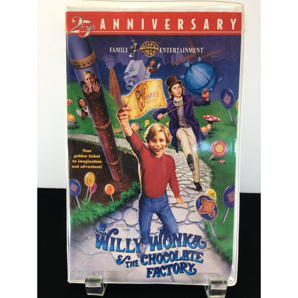 Vintage Willy Wonka & The Chocolate Factory VHS 1996 - 25th Anniversary - Picture 1 of 11